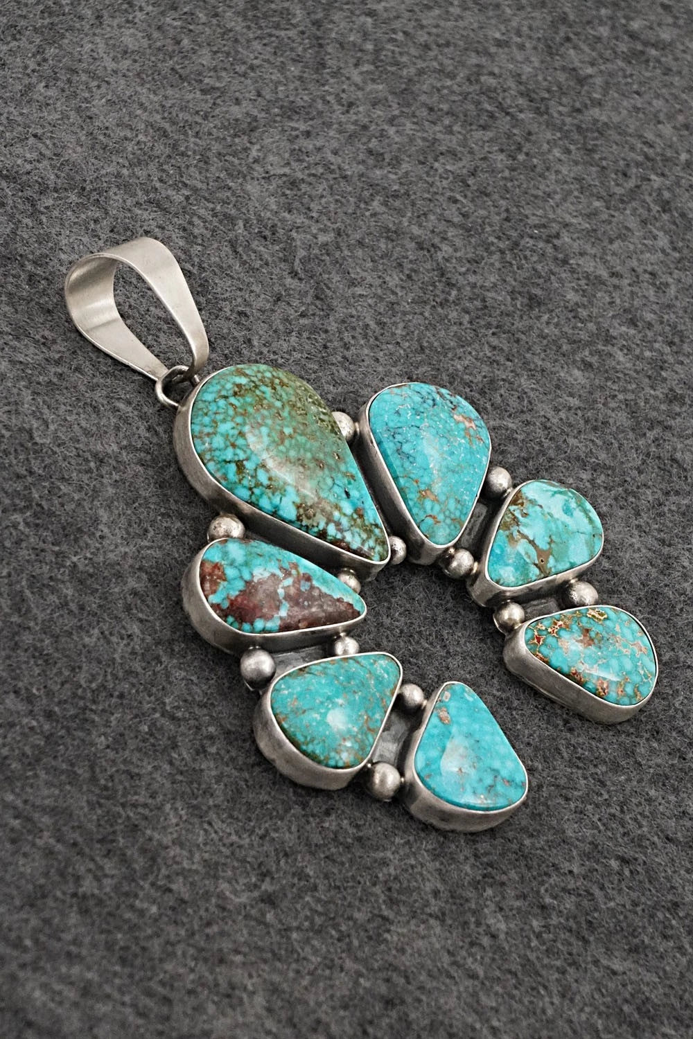 Turquoise & Sterling Silver Pendant - Darrin Livingston