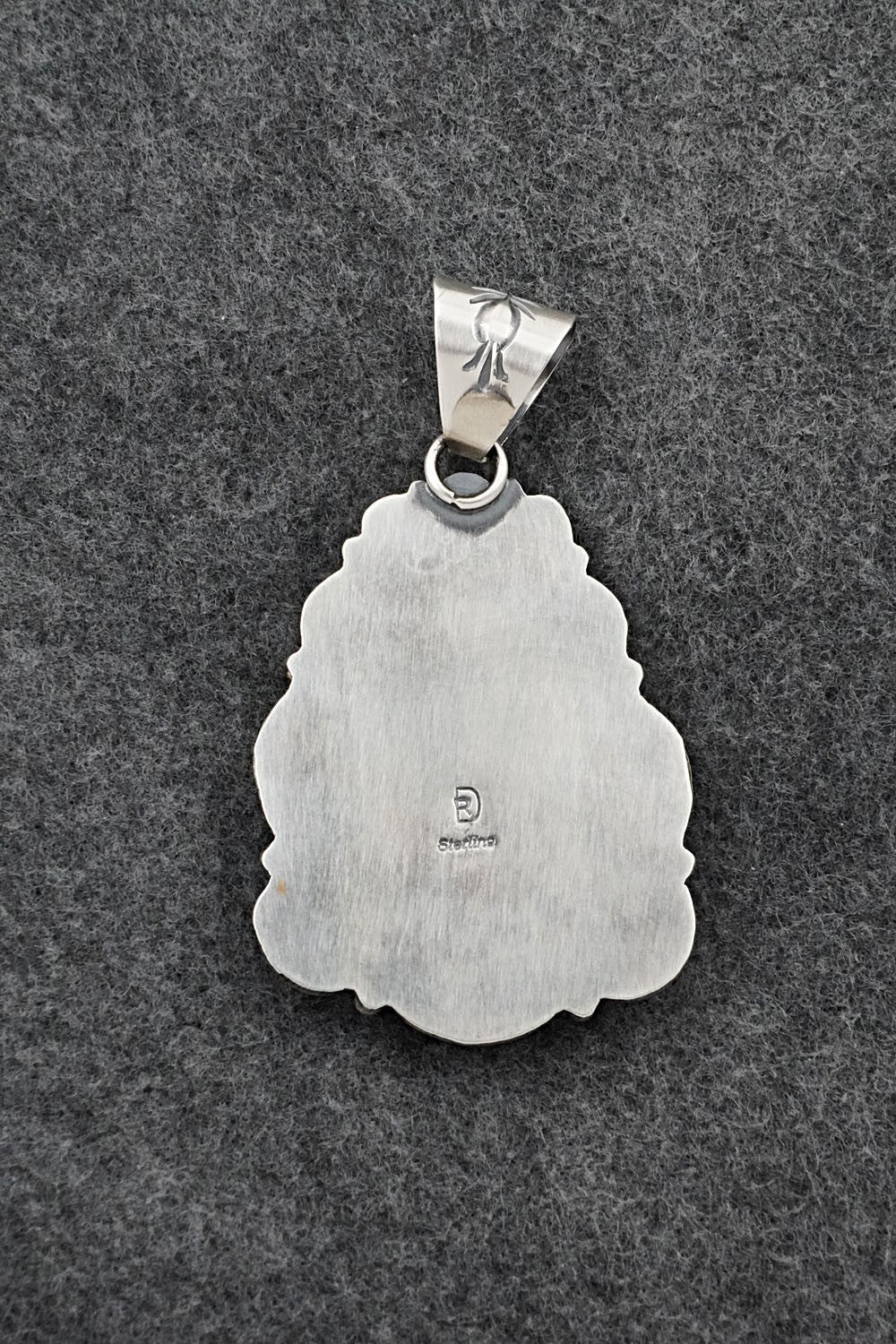 Turquoise & Sterling Silver Pendant - Raymond Delgarito