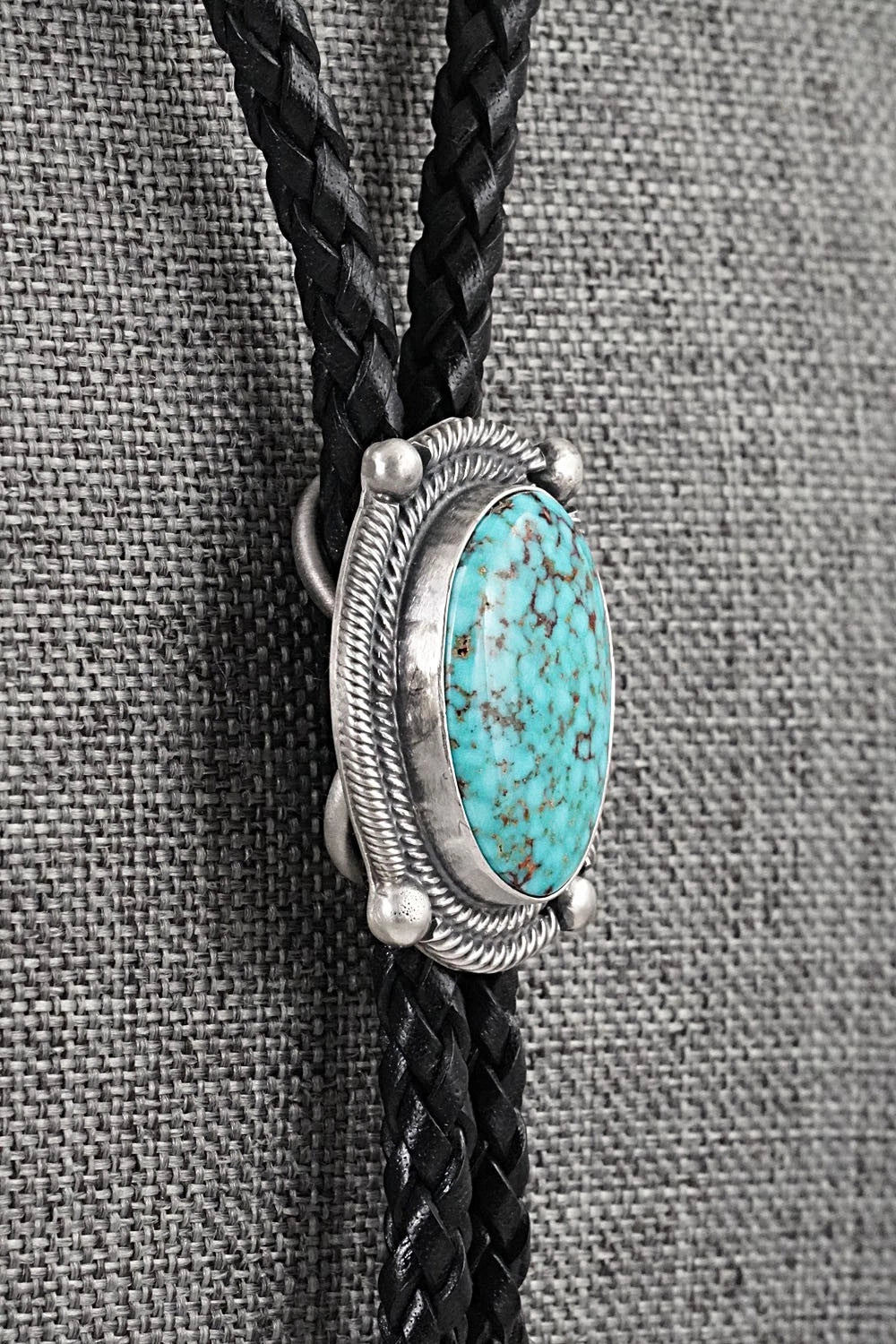 Turquoise & Sterling Silver Bolo Tie - Bob Becenti