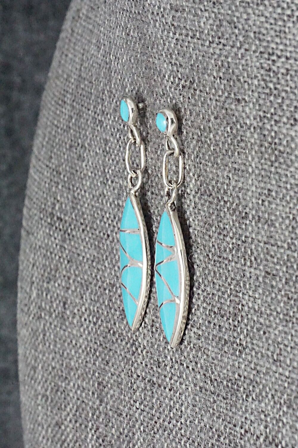 Turquoise & Sterling Silver Earrings - Orena Leekya