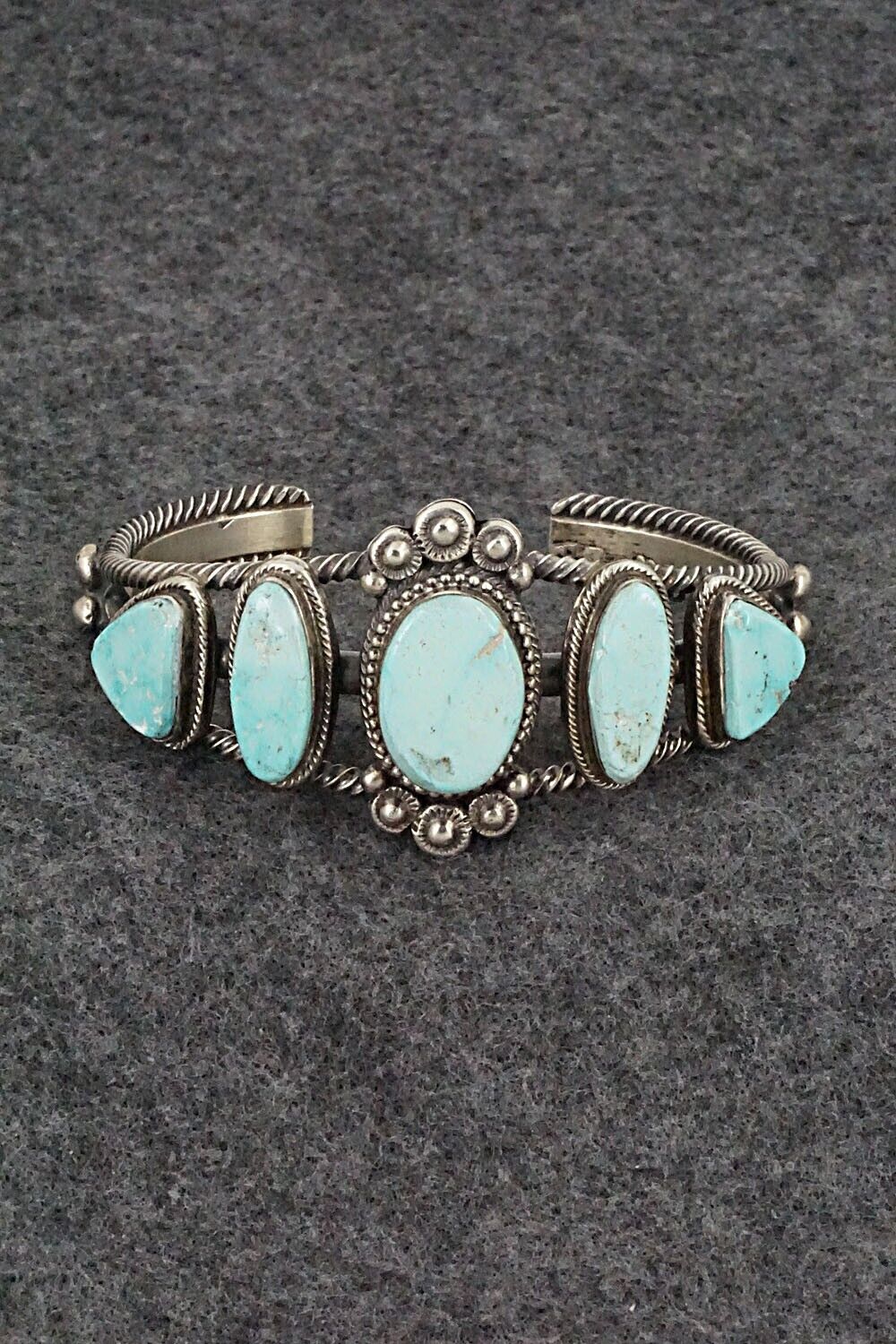Turquoise and Sterling Silver Bracelet - Wallace Yazzie Jr.