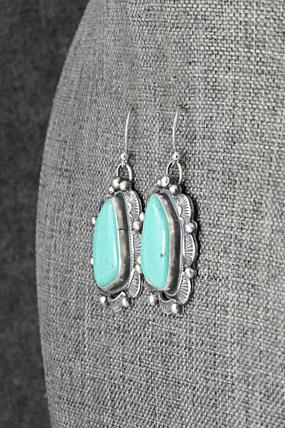 Turquoise & Sterling Silver Earrings - Jackson Hoskie