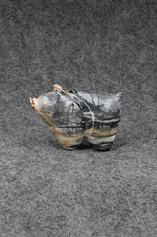 Pig Zuni Fetish Carving - Delvin Leekya