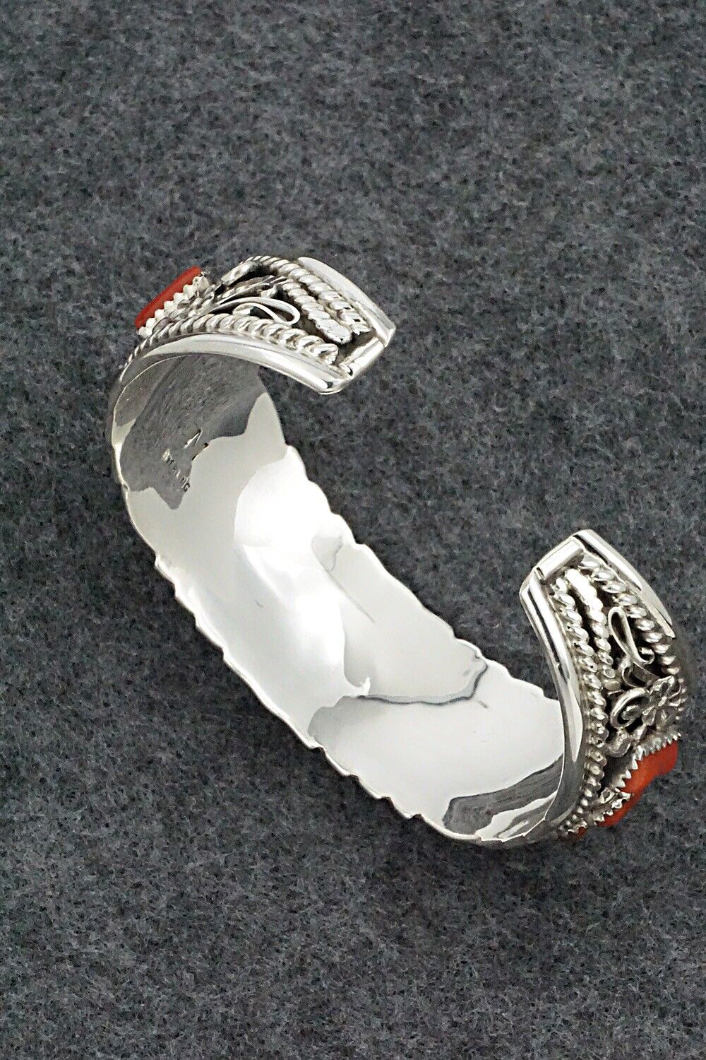 Coral & Sterling Silver Bracelet - Martin Muskett