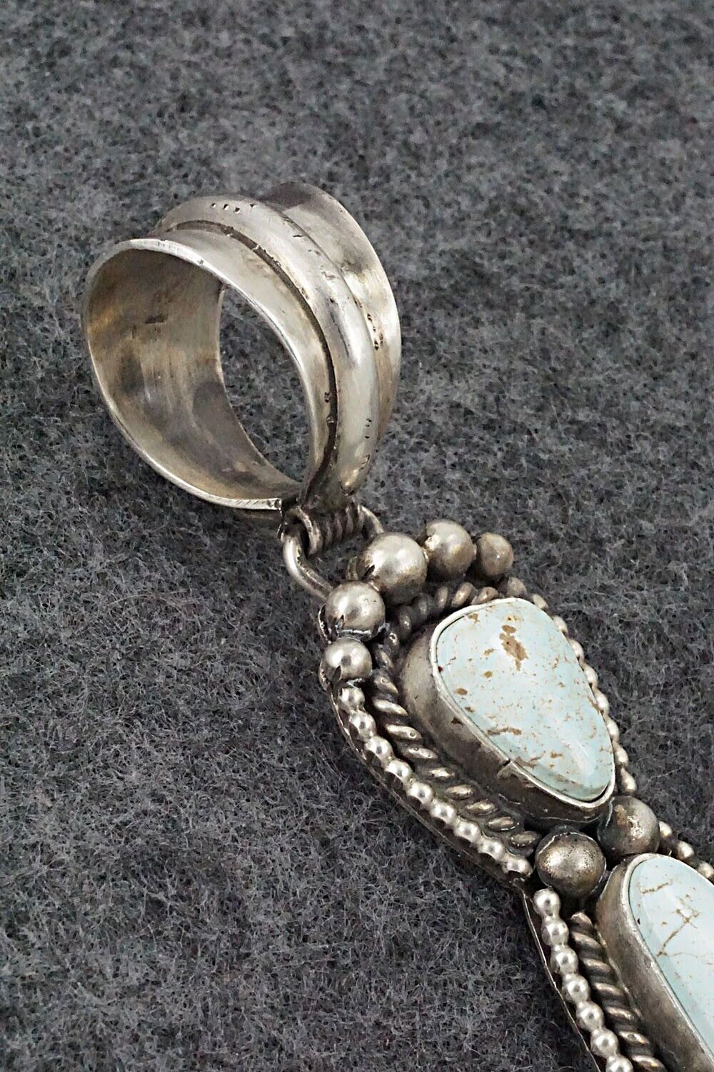 Turquoise & Sterling Silver Pendant - Rosita Calladitto