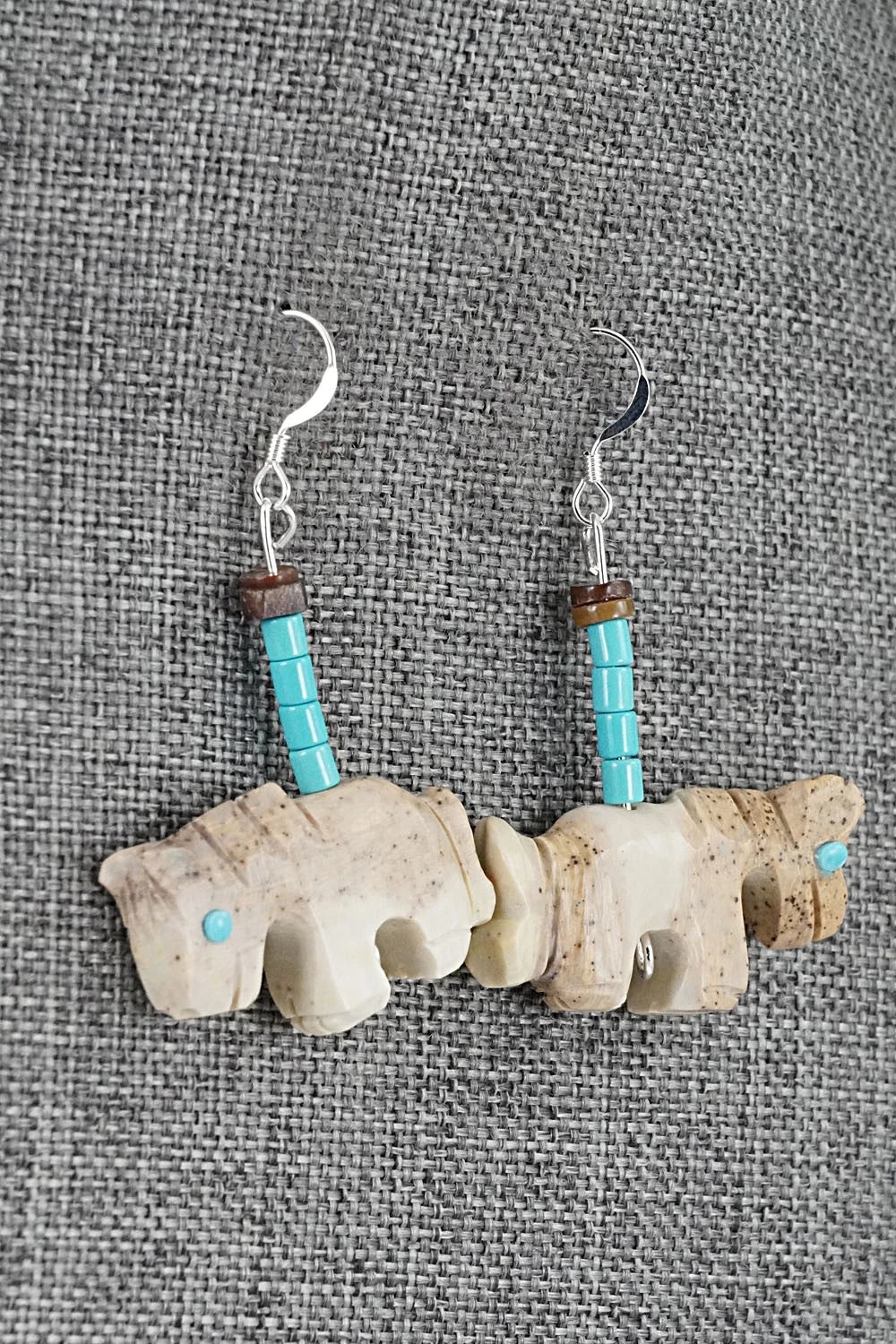 Multi-Stone Horse Fetish & Sterling Silver Necklace Set - Dannette Laate
