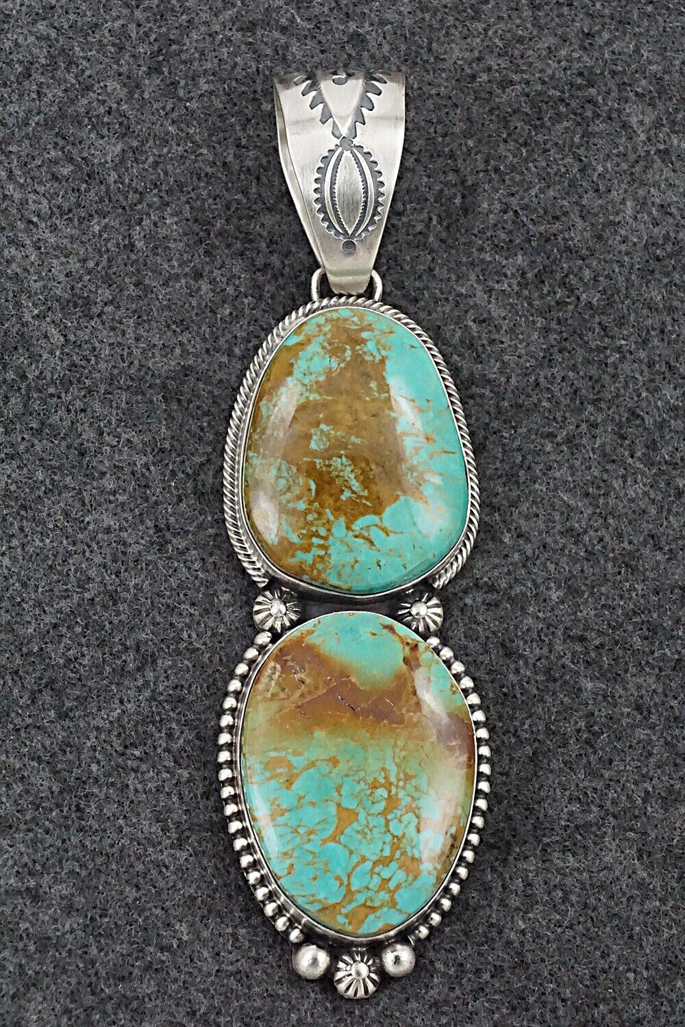 Turquoise & Sterling Silver Pendant - Darrin Livingston