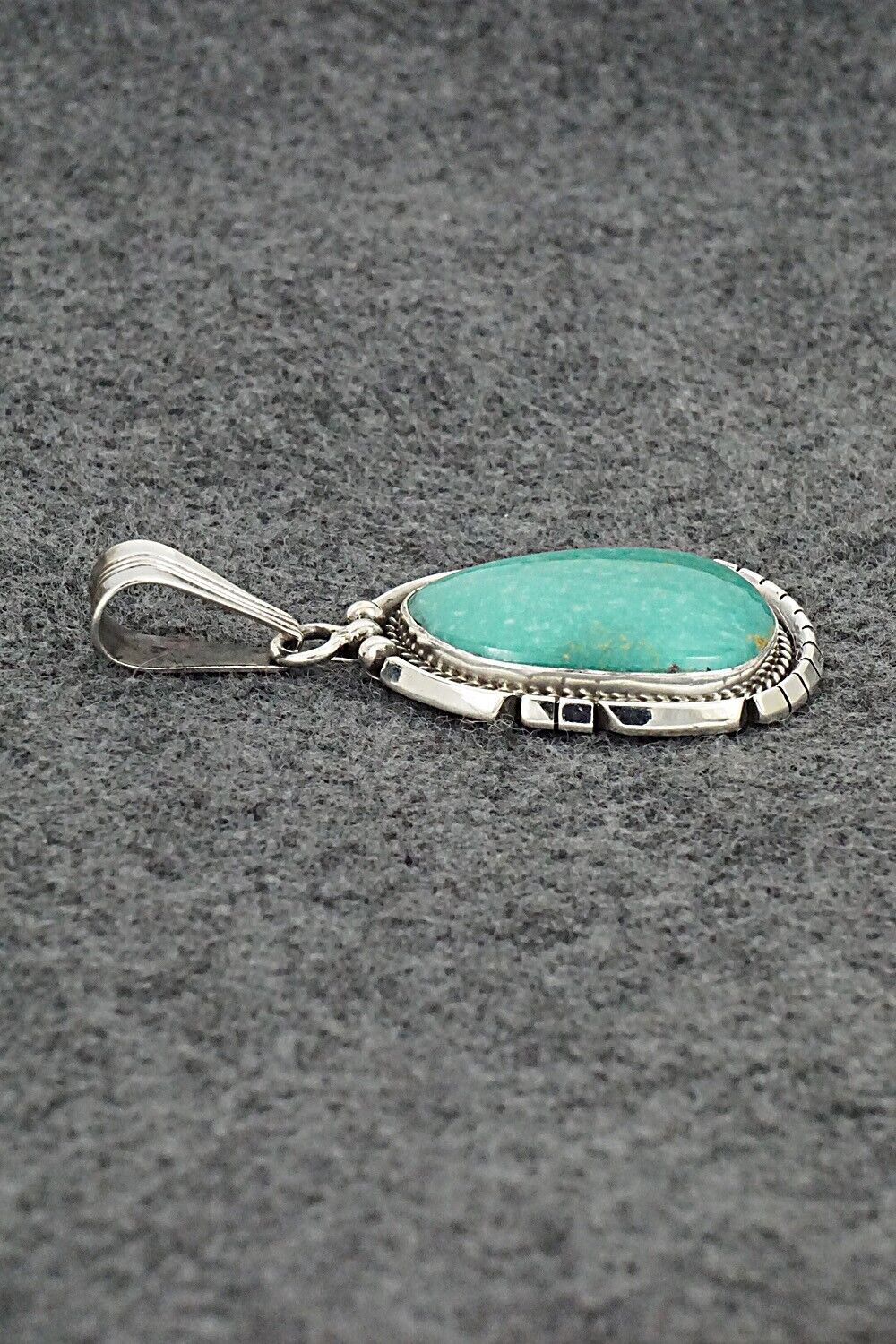 Turquoise & Sterling Silver Pendant - Samuel Yellowhair