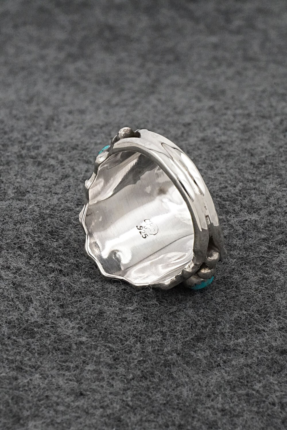 Turquoise & Sterling Silver Ring - Genevieve Francisco - Size 12