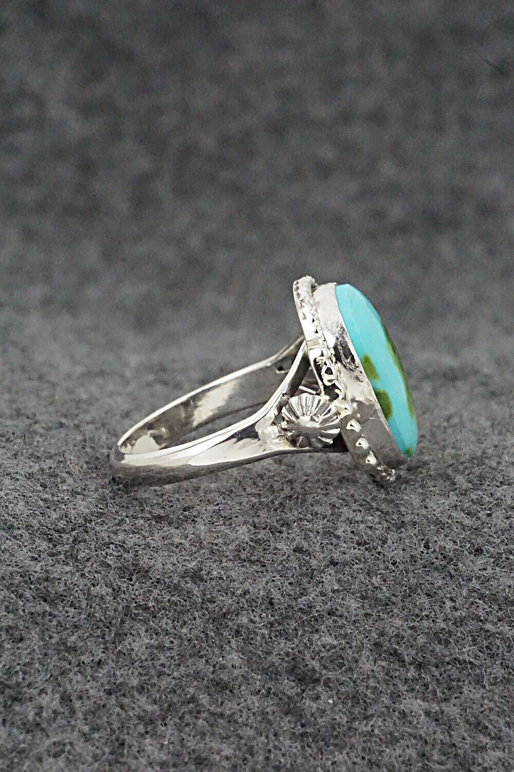 Turquoise & Sterling Silver Ring - Andrew Vandever - Size 8.5