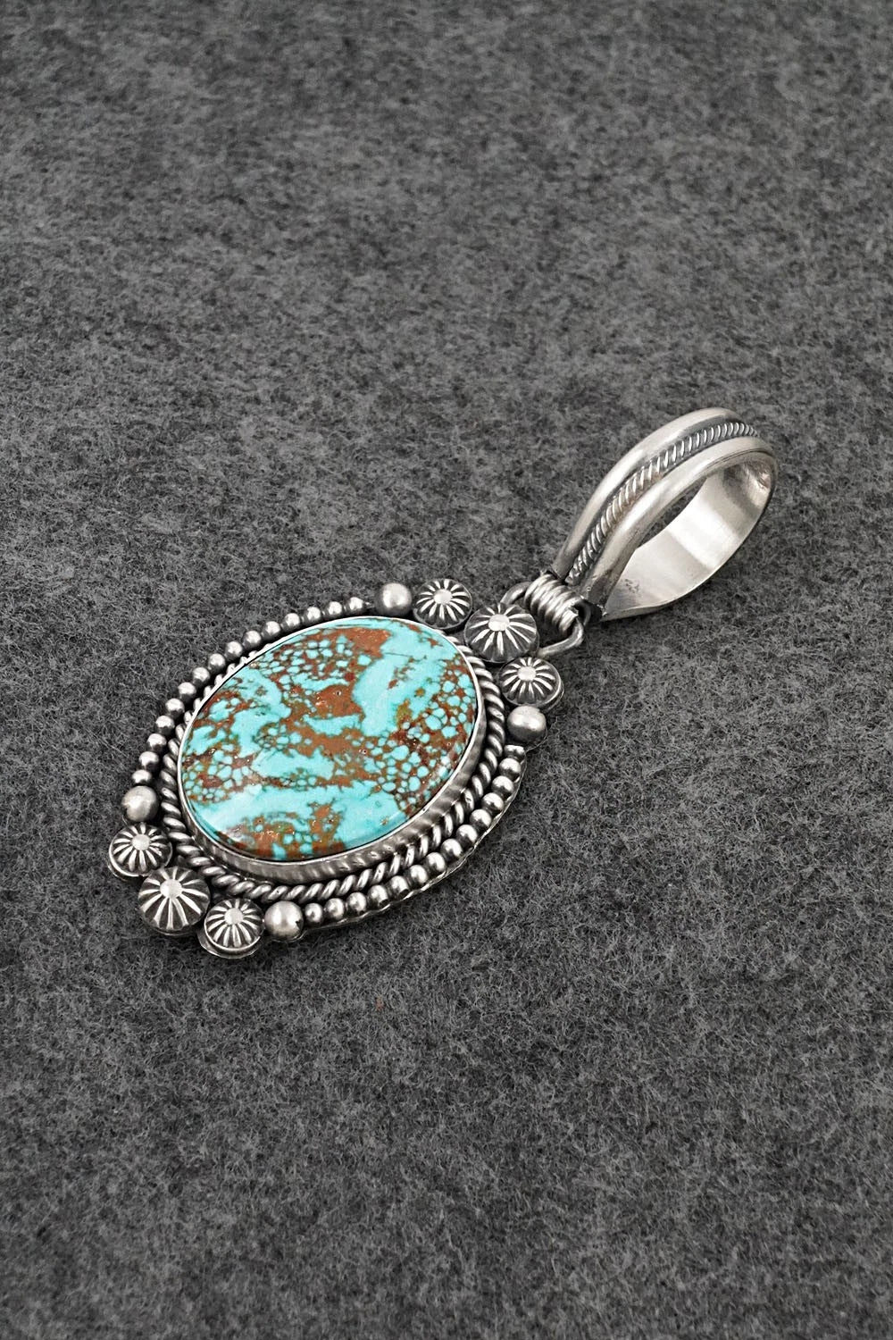 Turquoise & Sterling Silver Pendant - Michael Calladitto