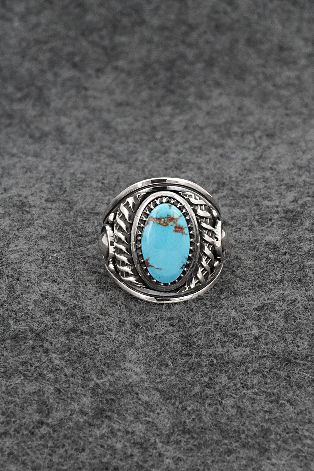 Turquoise & Sterling Silver Ring - Derrick Gordon - Size 7