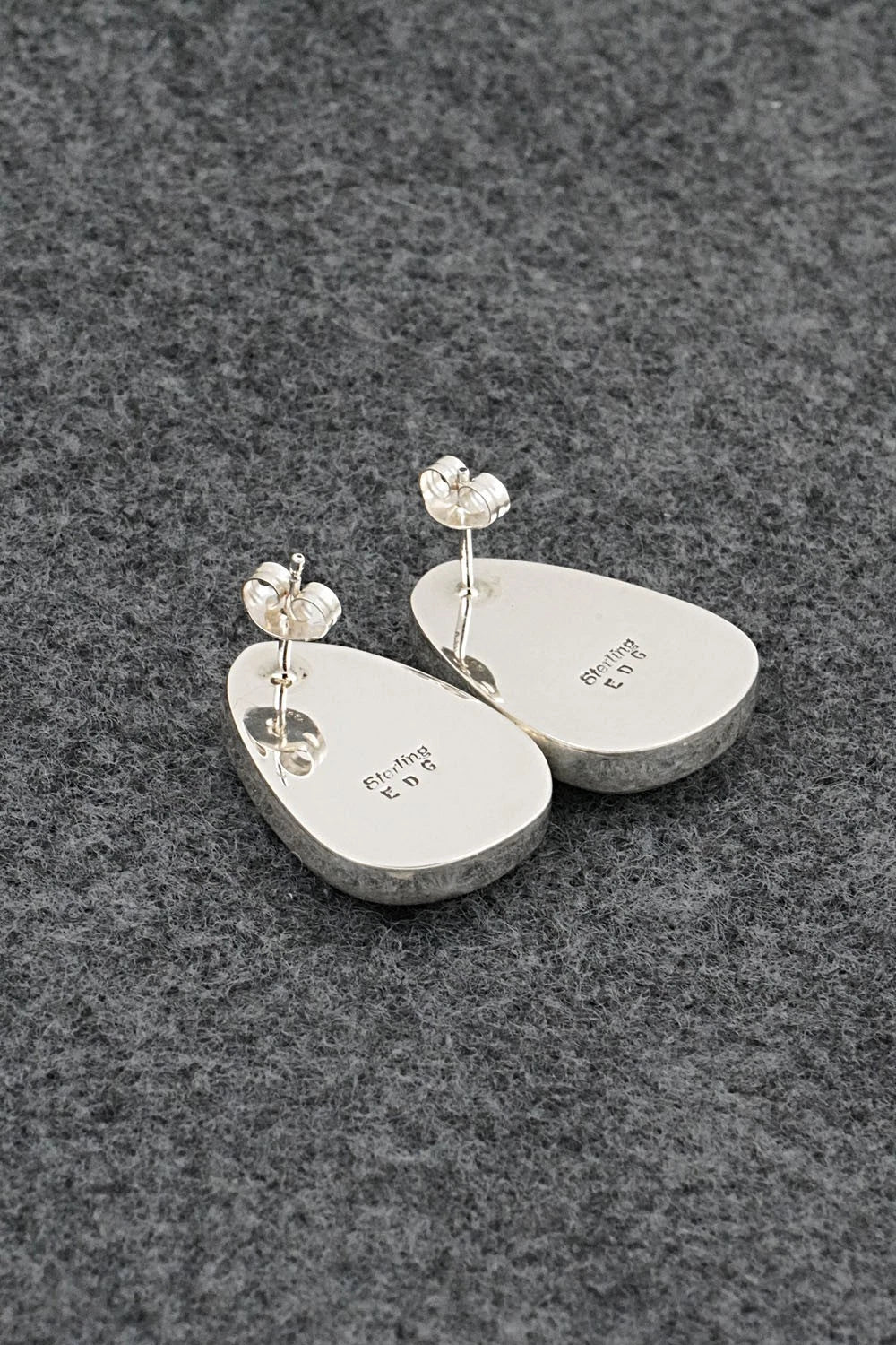 Turquoise & Sterling Silver Earrings - Eugene Gruber