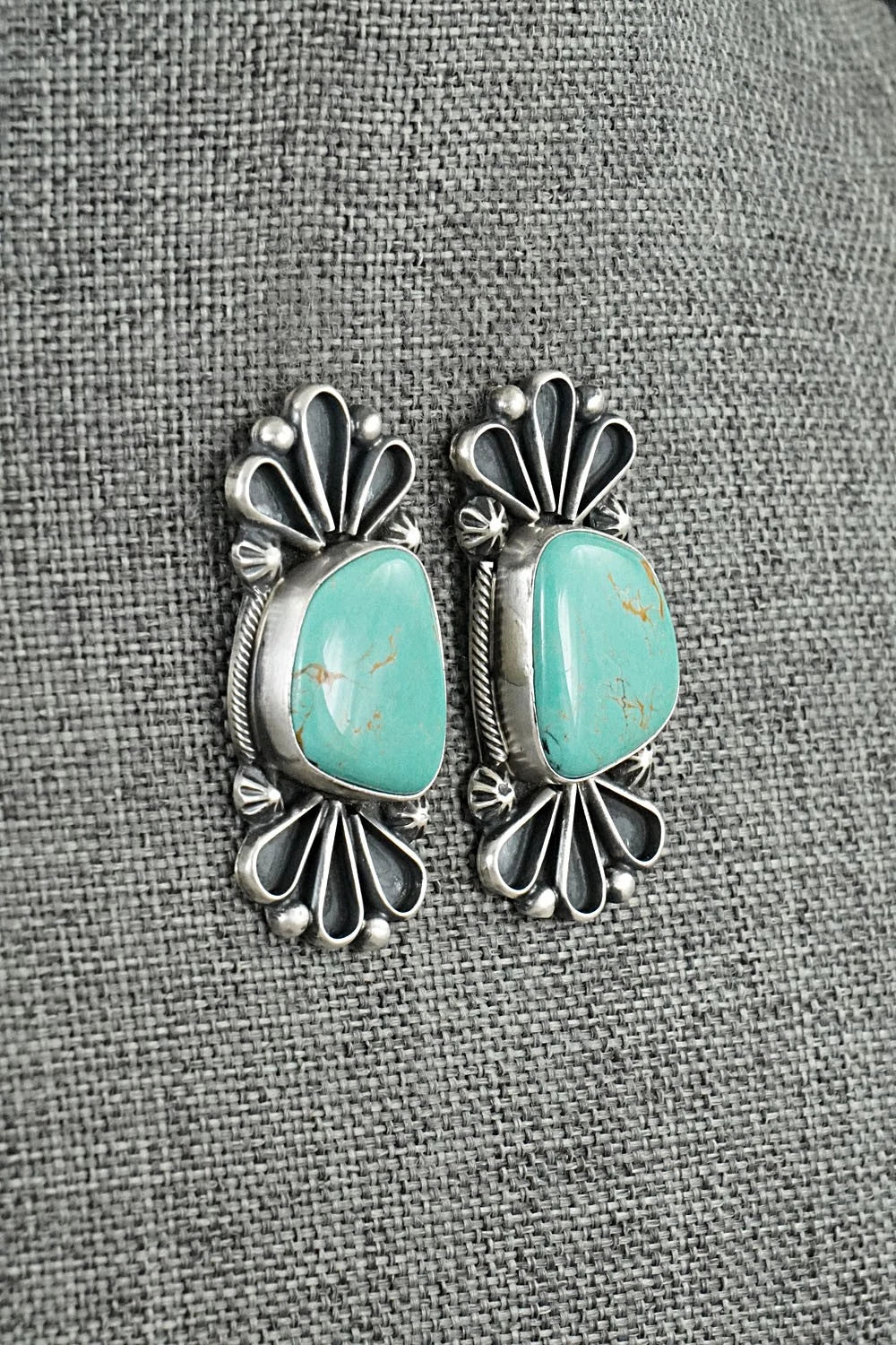 Turquoise & Sterling Silver Earrings - Bobby Johnson