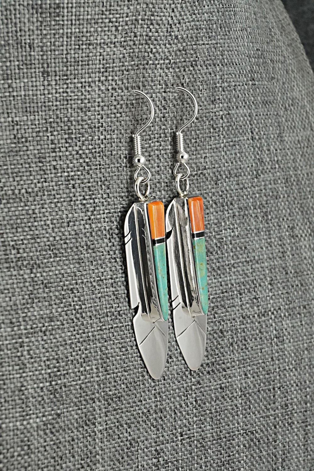 Multi-Stone & Sterling Silver Earrings - Marilyn Yazzie