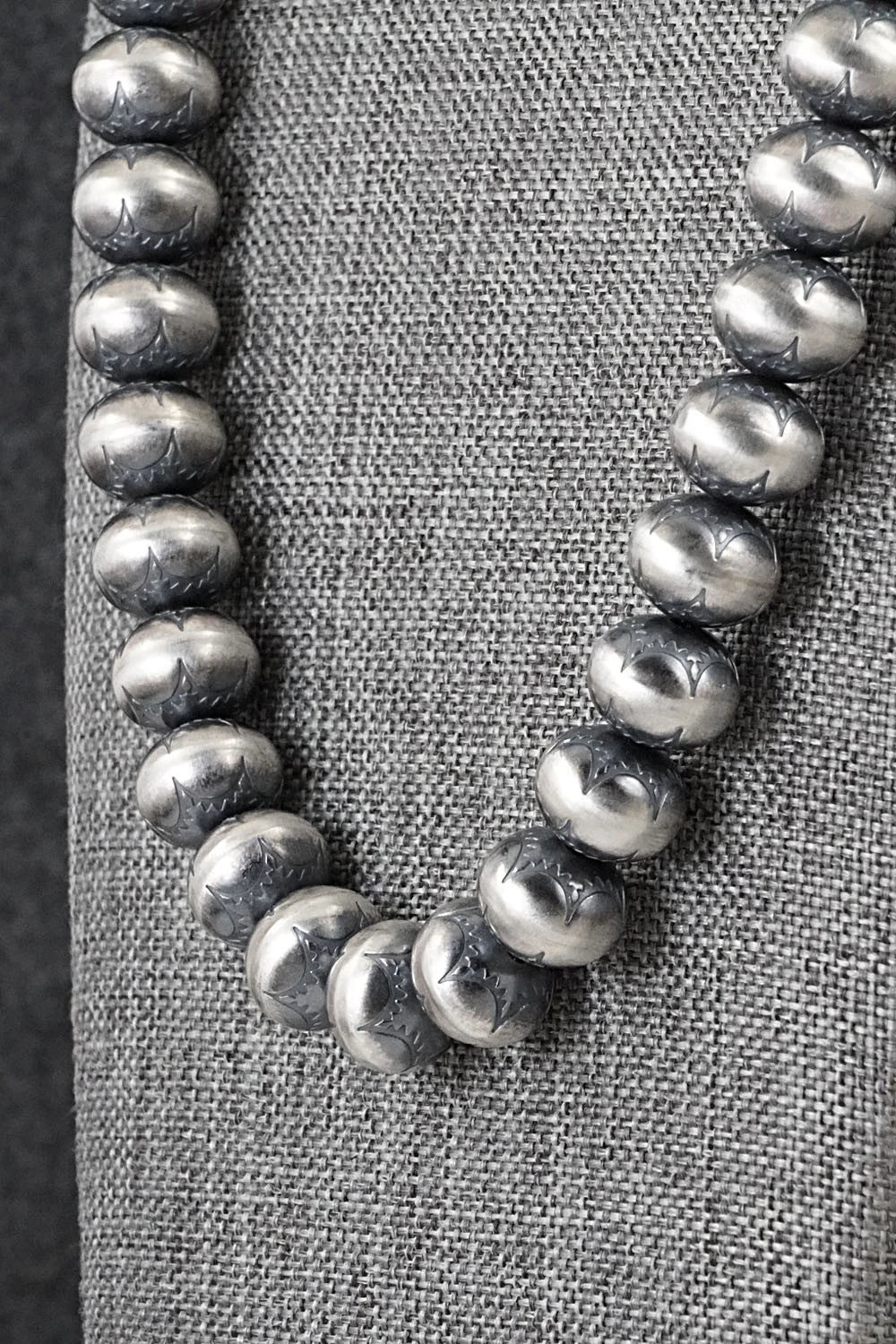 Sterling Silver Navajo Pearl Necklace 24" - Bryannen Halwood