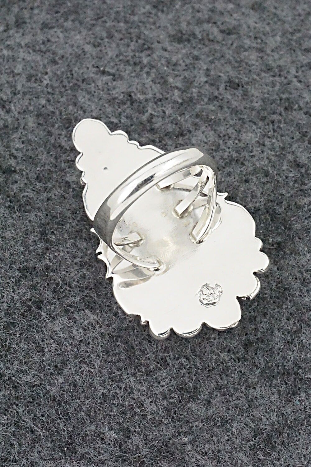 White Buffalo & Sterling Silver Ring - Daniel Benally - Size 6