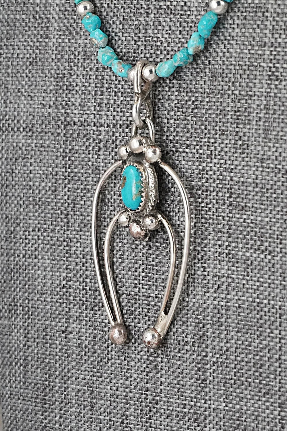 Spiny Oyster, Turquoise & Sterling Silver Necklace Set - Erika Brown