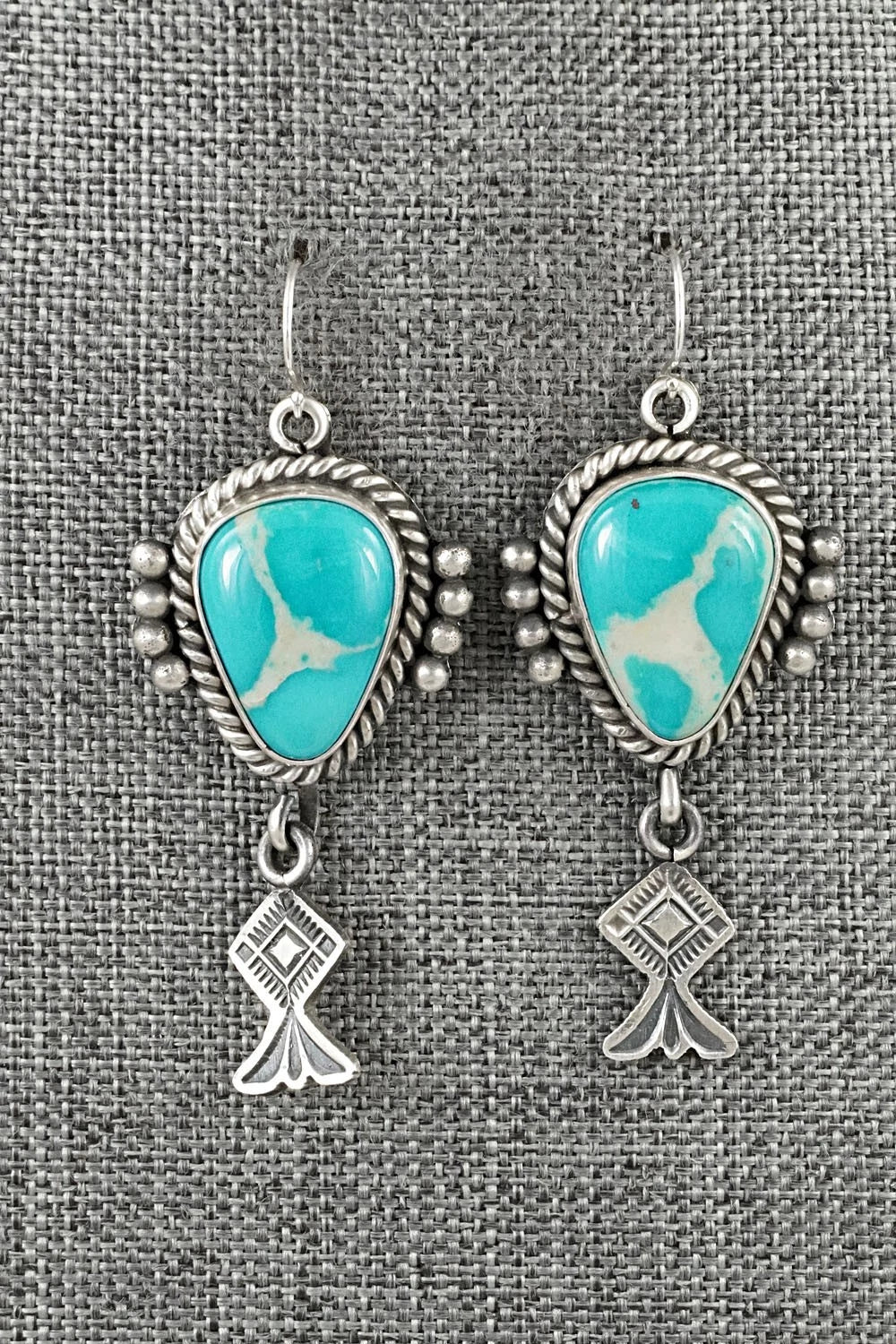 Turquoise & Sterling Silver Earrings - Michael Calladitto