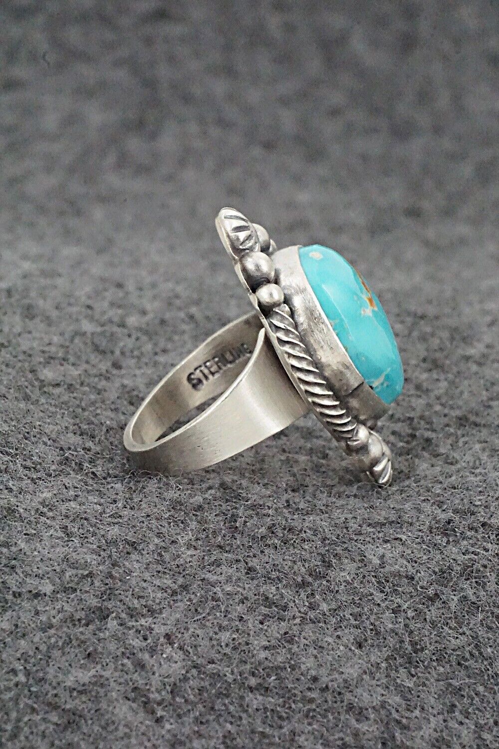 Turquoise & Sterling Silver Ring - Daniel Benally - Size 5.5