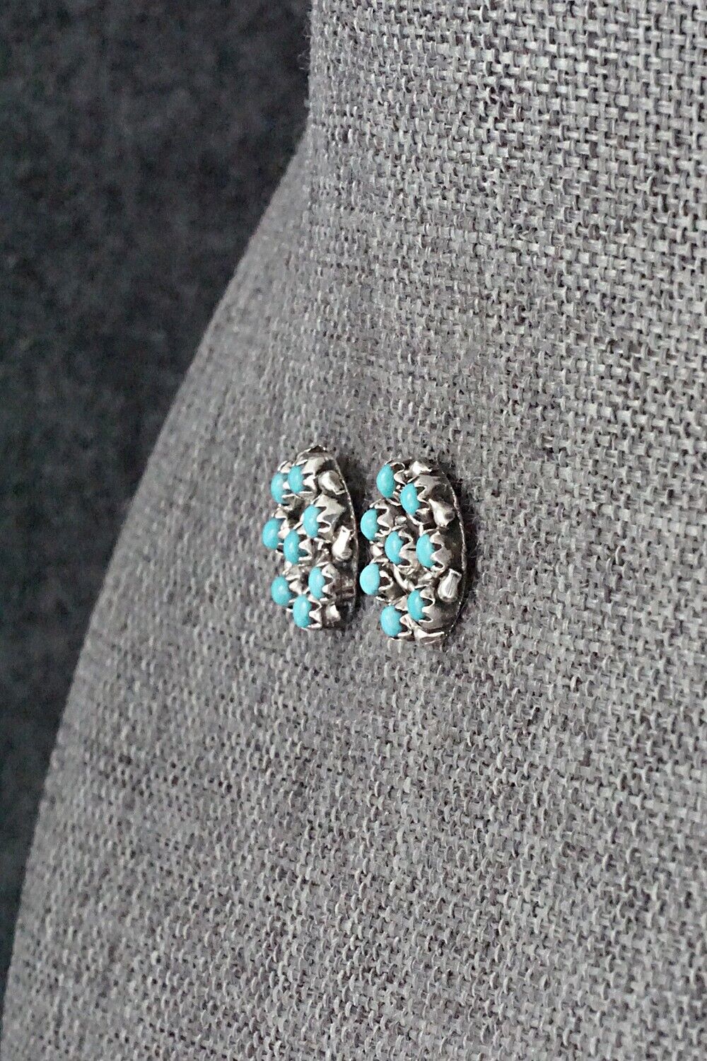 Turquoise & Sterling Silver Earrings - Randy Hooee