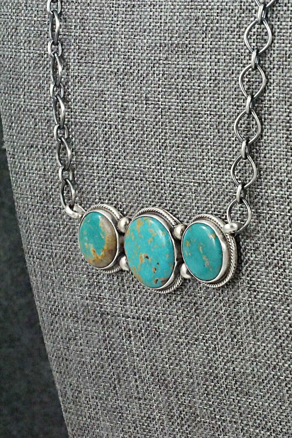 Turquoise & Sterling Silver Necklace - Kathleen Livingston