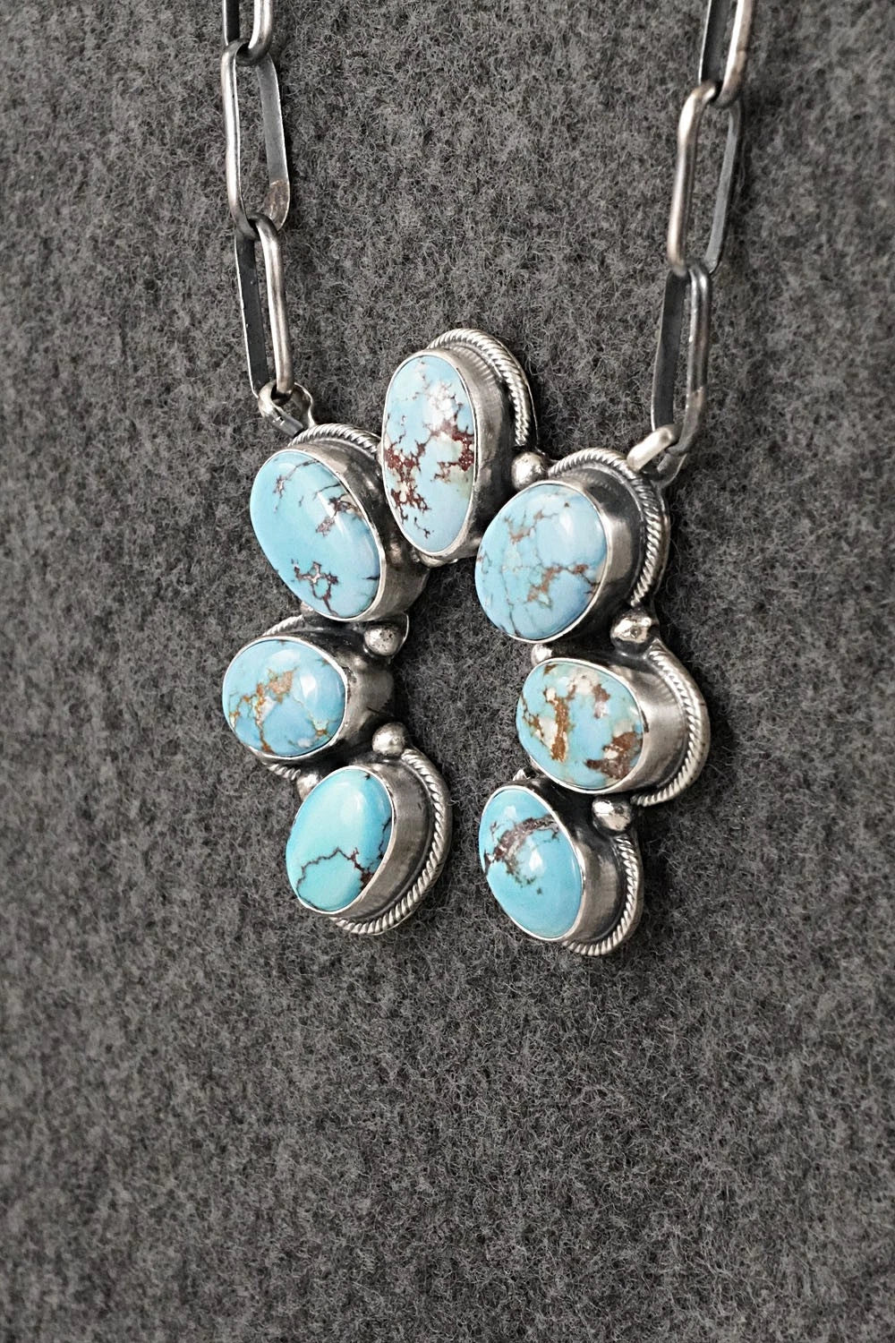 Turquoise & Sterling Silver Necklace - Darrin Livingston