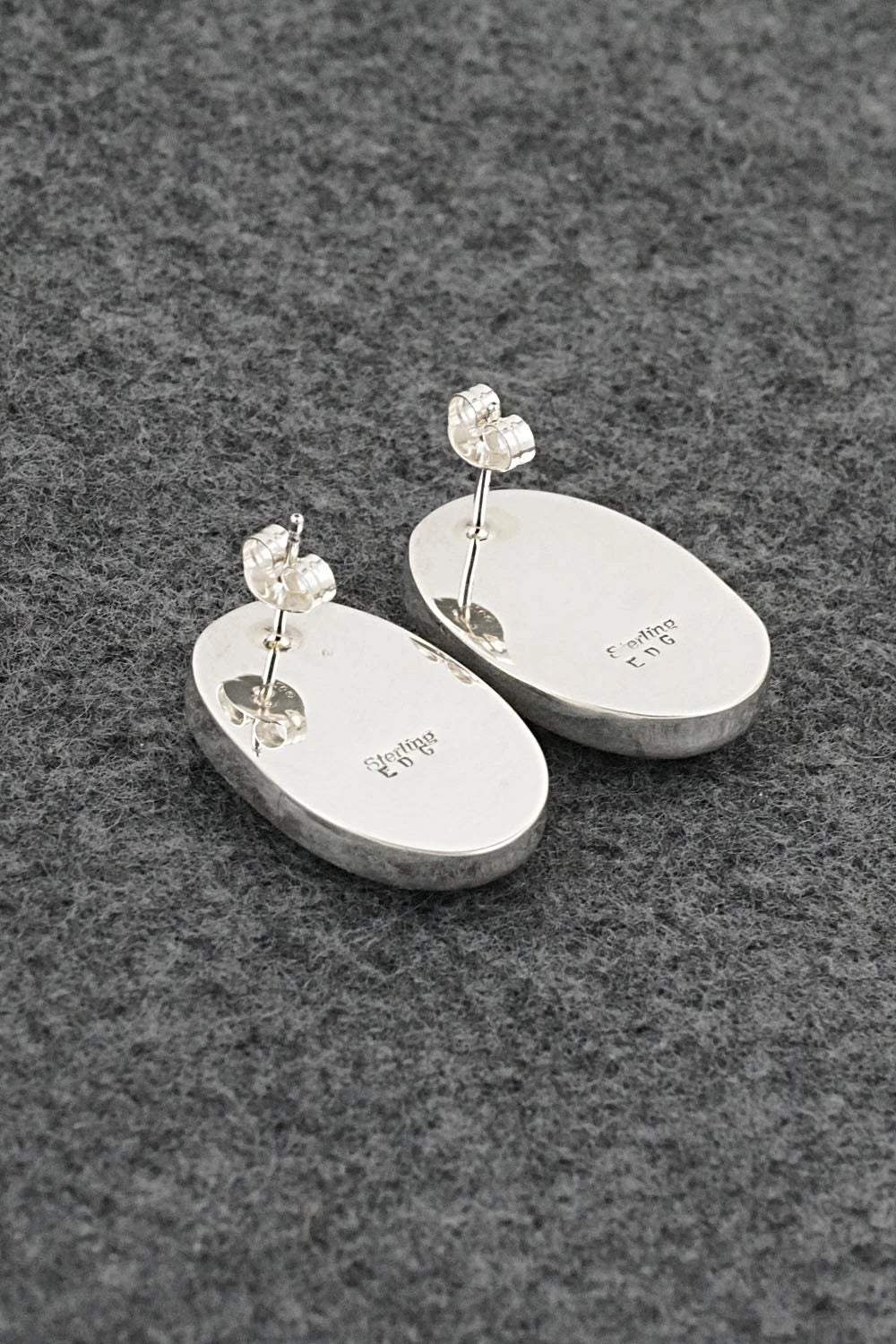Turquoise & Sterling Silver Earrings - Eugene Gruber