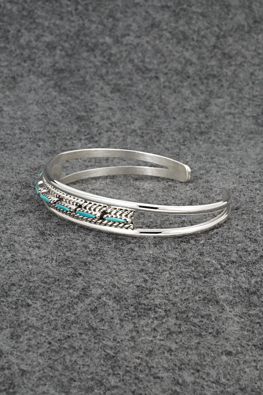 Turquoise & Sterling Silver Bracelet - Roland Francisco