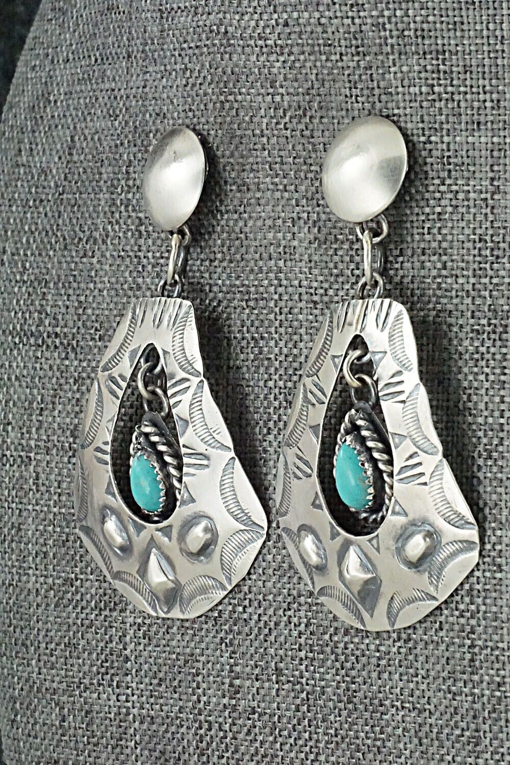 Turquoise & Sterling Silver Earrings - Gabrielle Yazzie