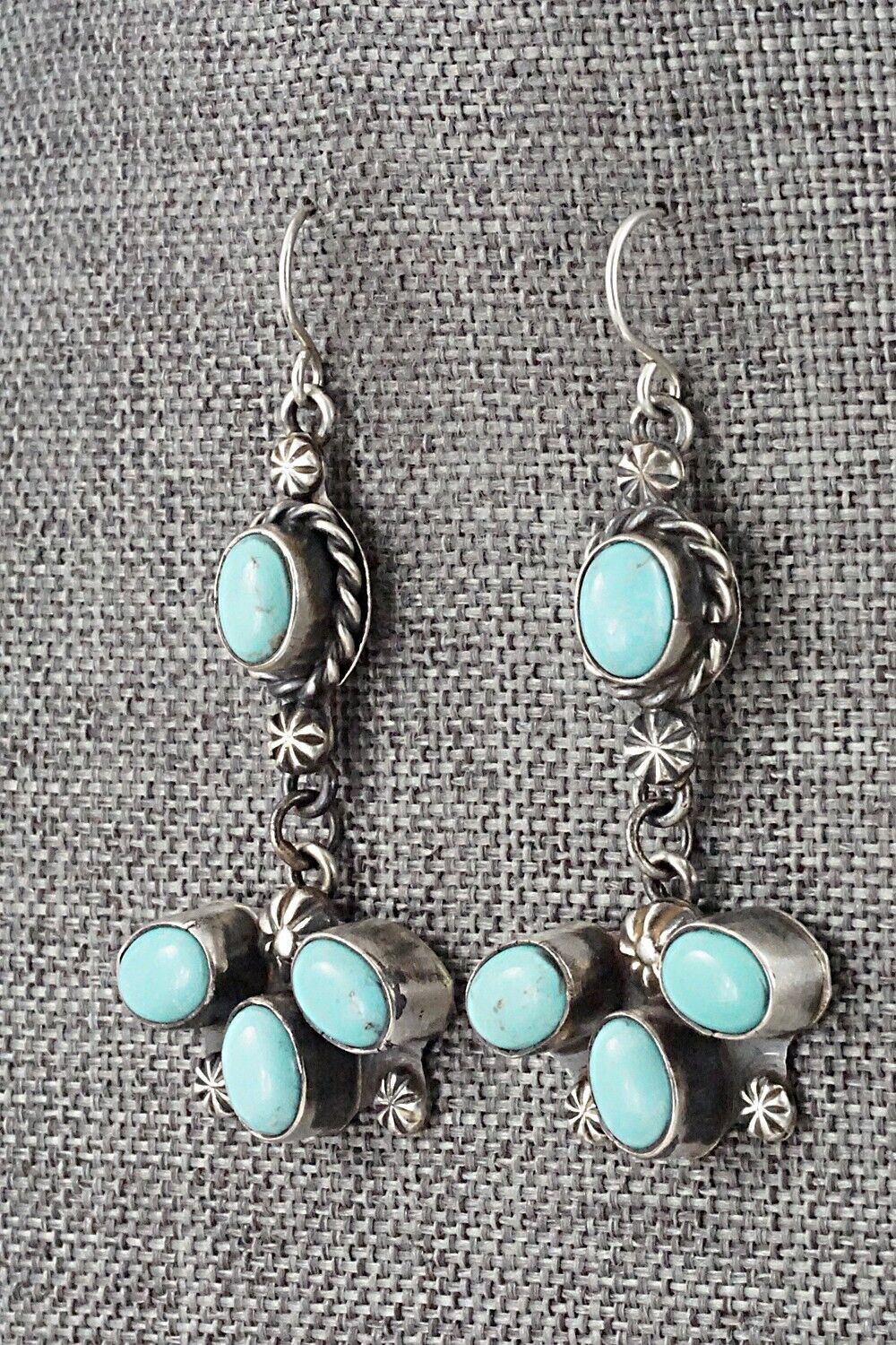 Turquoise & Sterling Silver Earrings - Wilson Dawes