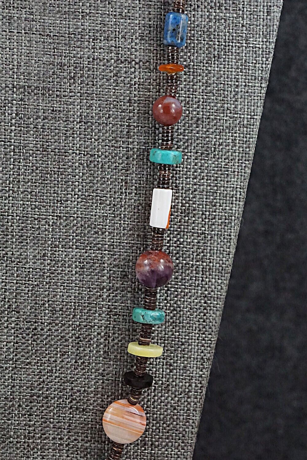 Multi-Stone and Sterling Silver Necklace - Helen Tsosie