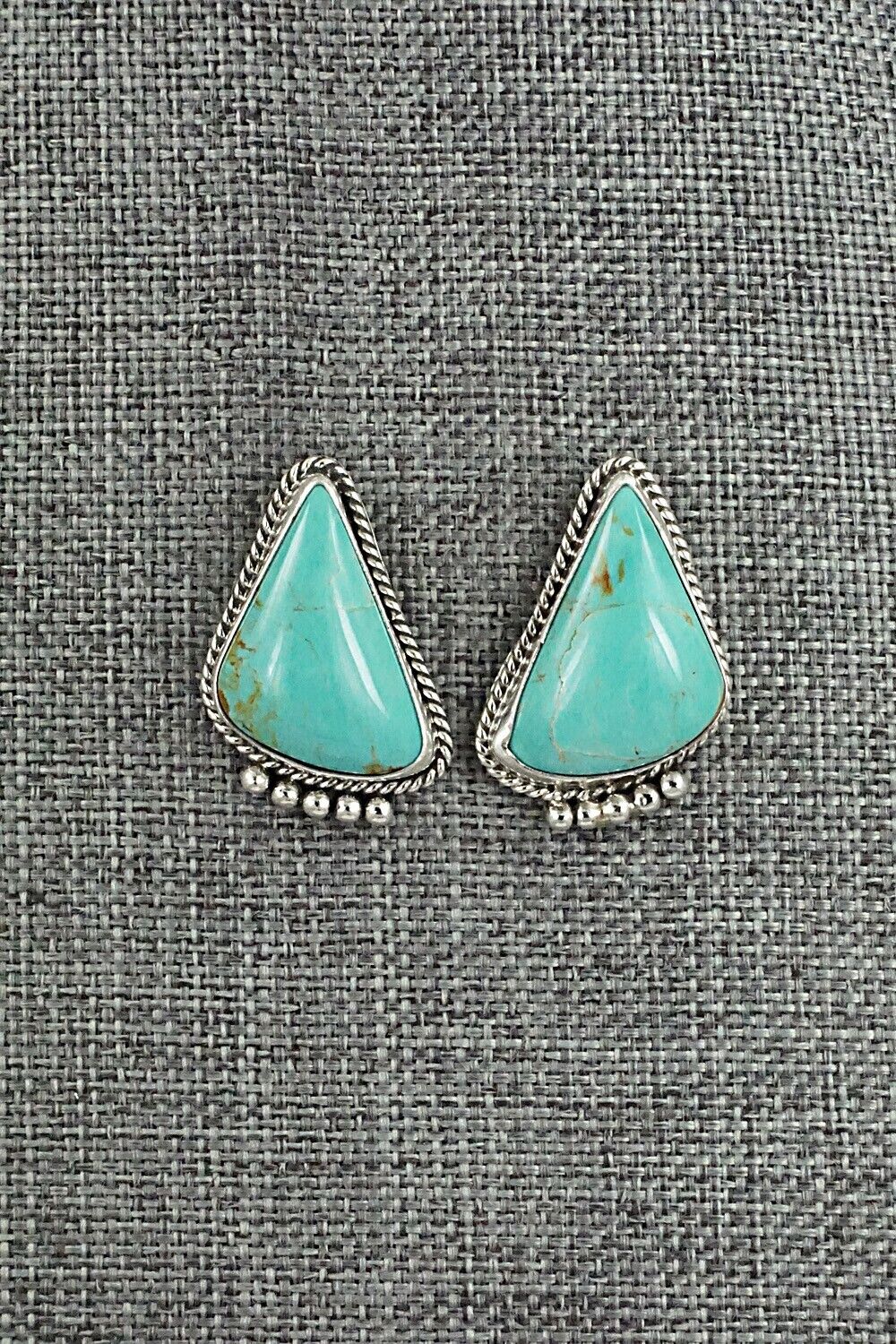 Turquoise & Sterling Silver Earrings - Rena Begay