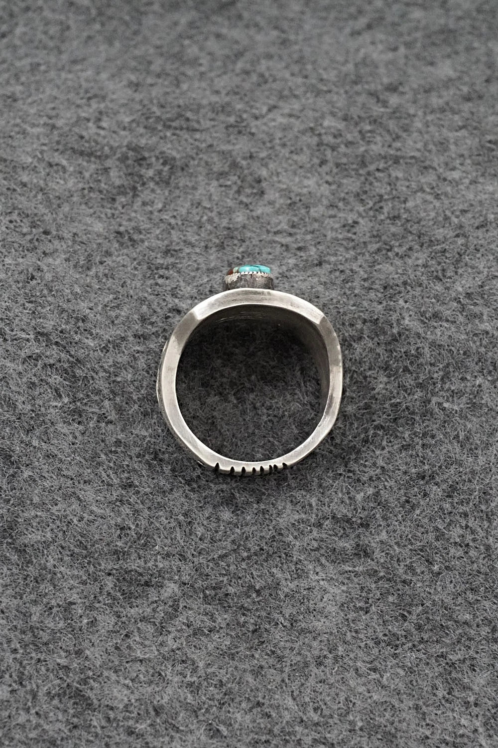 Turquoise & Sterling Silver Ring - Calvin Martinez - Size 8
