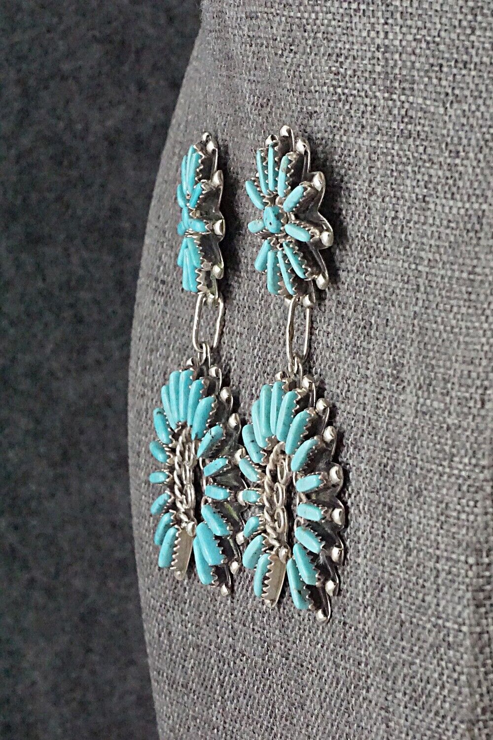 Turquoise & Sterling Silver Earrings - Charlie John