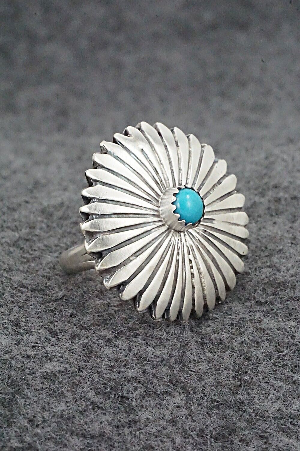 Turquoise & Sterling Silver Ring - Alice Rose Saunders - Size 6.75