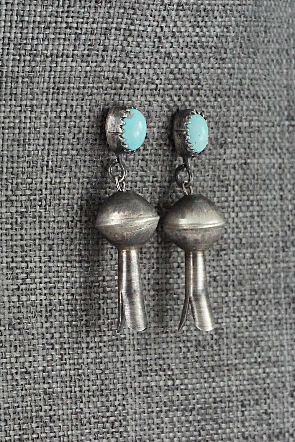 Turquoise & Sterling Silver Blossom Earrings - Shirley Lee