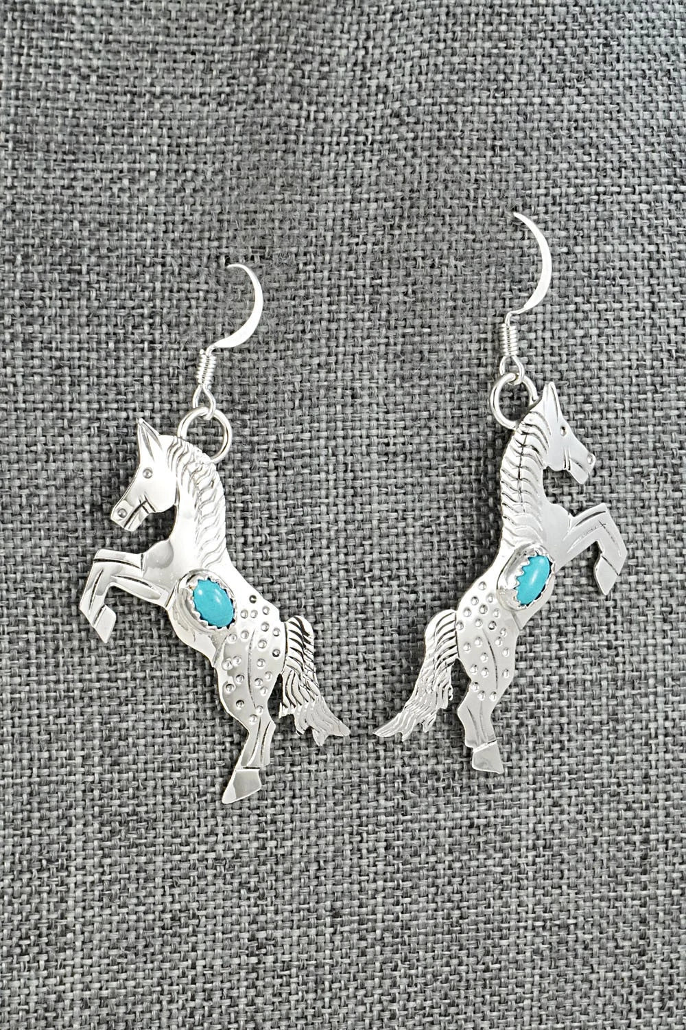 Turquoise & Sterling Silver Earrings - Louise Yazzie