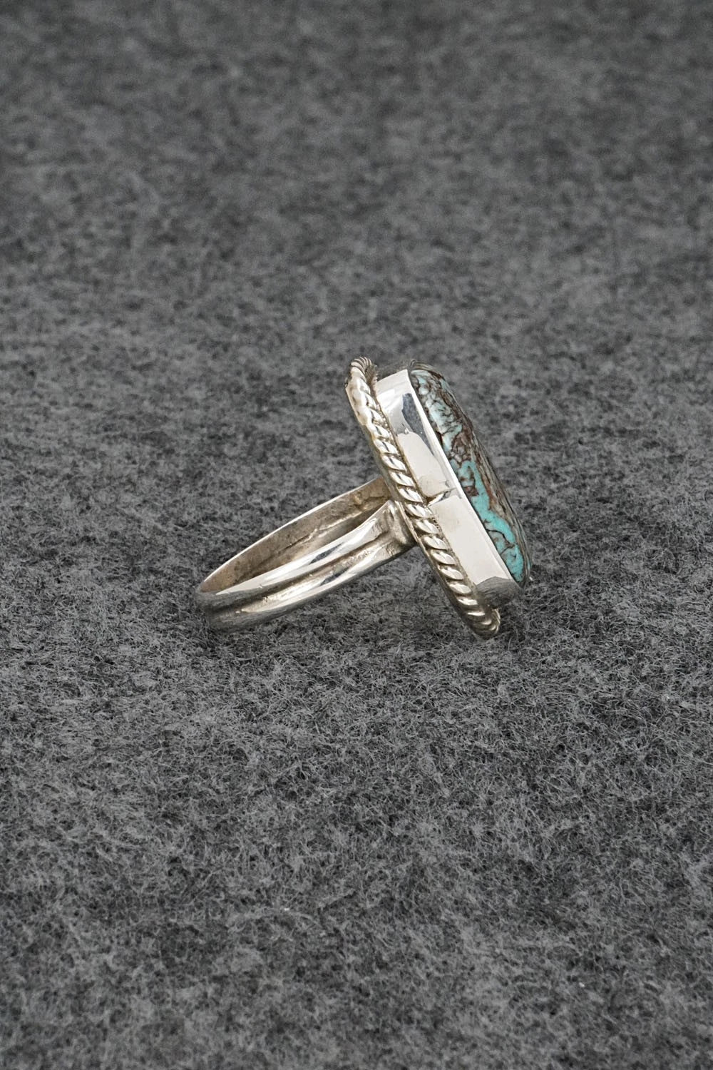 Turquoise & Sterling Silver Ring - Darius Arviso - Size 9