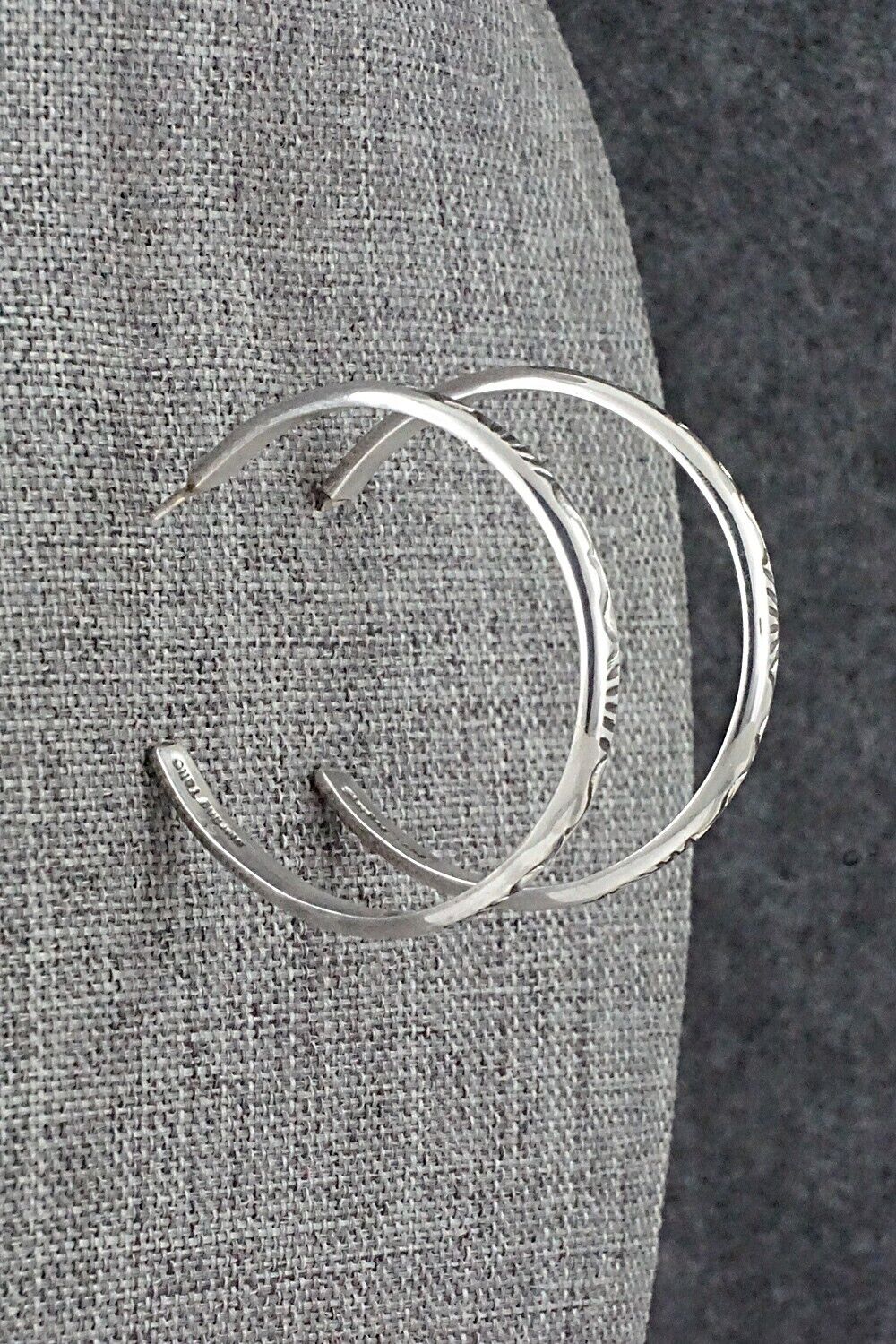 Sterling Silver Hoop Earrings - Elaine Tahe