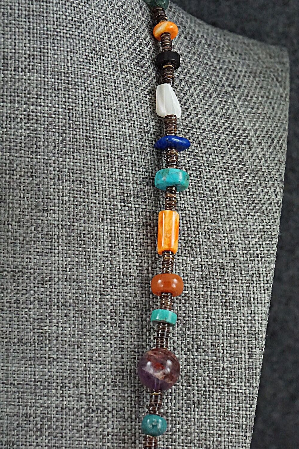 Multi-Stone and Sterling Silver Necklace - Helen Tsosie