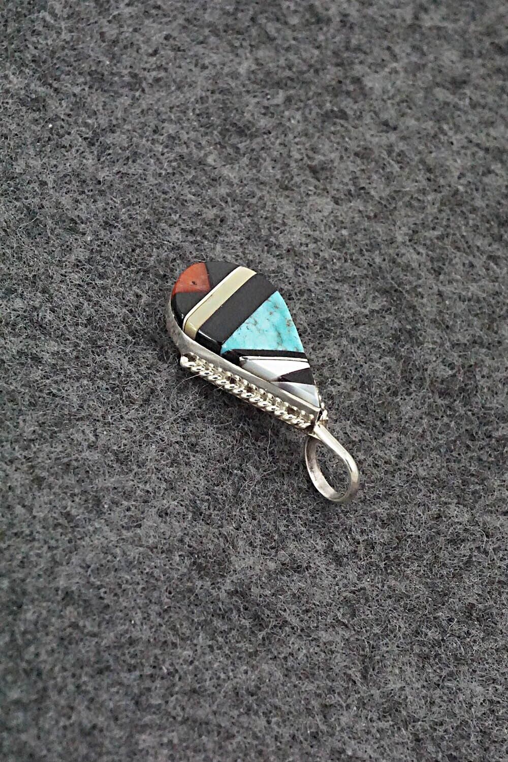 Multi-Stone & Sterling Silver Pendant - Cleo Kallestewa