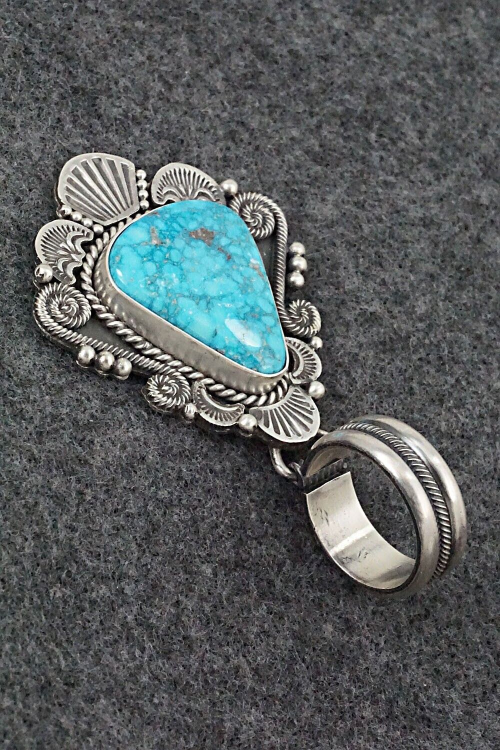 Turquoise & Sterling Silver Pendant - Michael Calladitto