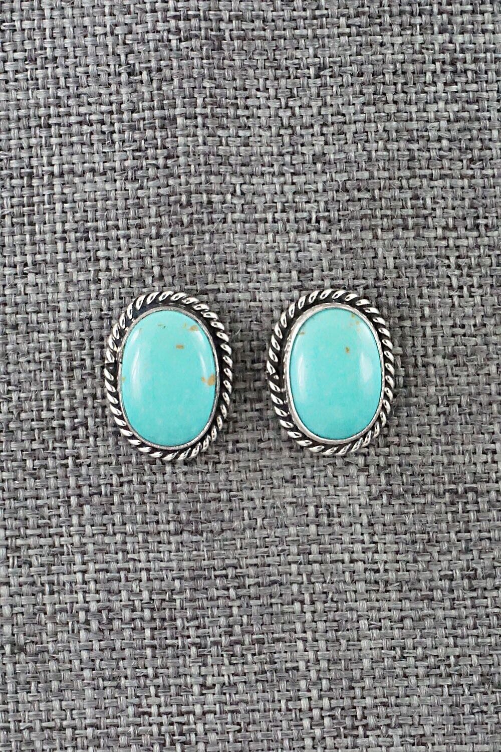 Turquoise & Sterling Silver Earrings - Marco Begaye