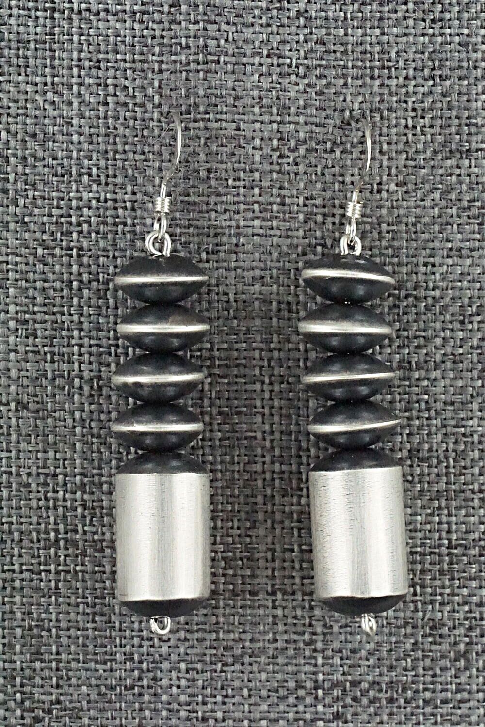 Sterling Silver Navajo Pearl Earrings - Crystal Haley