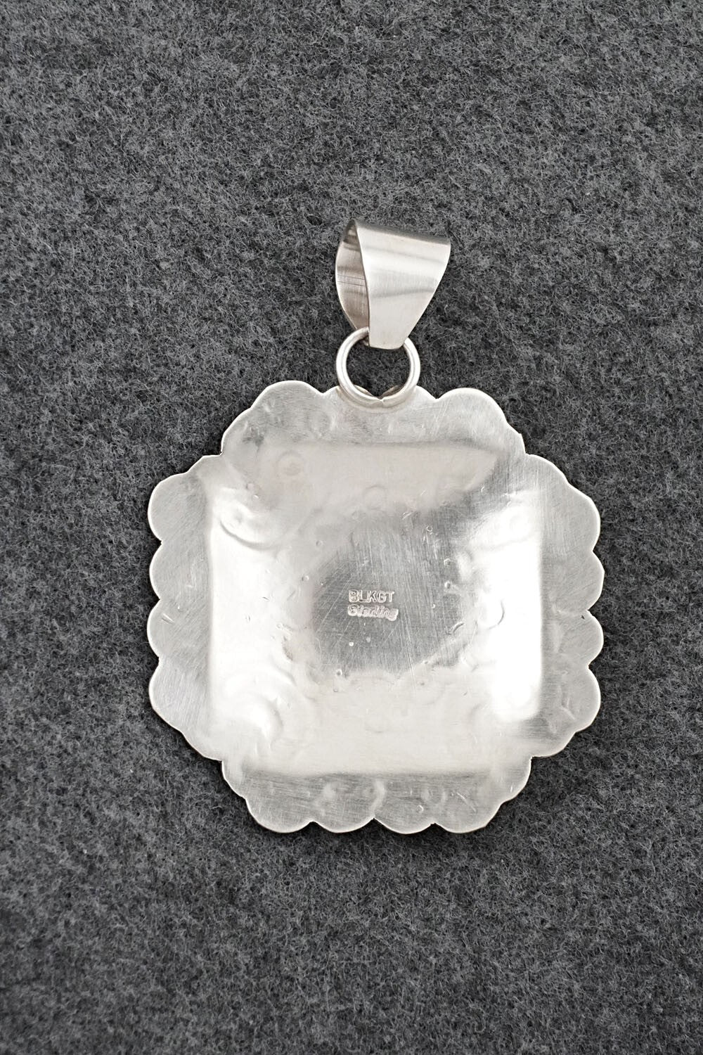 Turquoise & Sterling Silver Pendant - Arnold Blackgoat