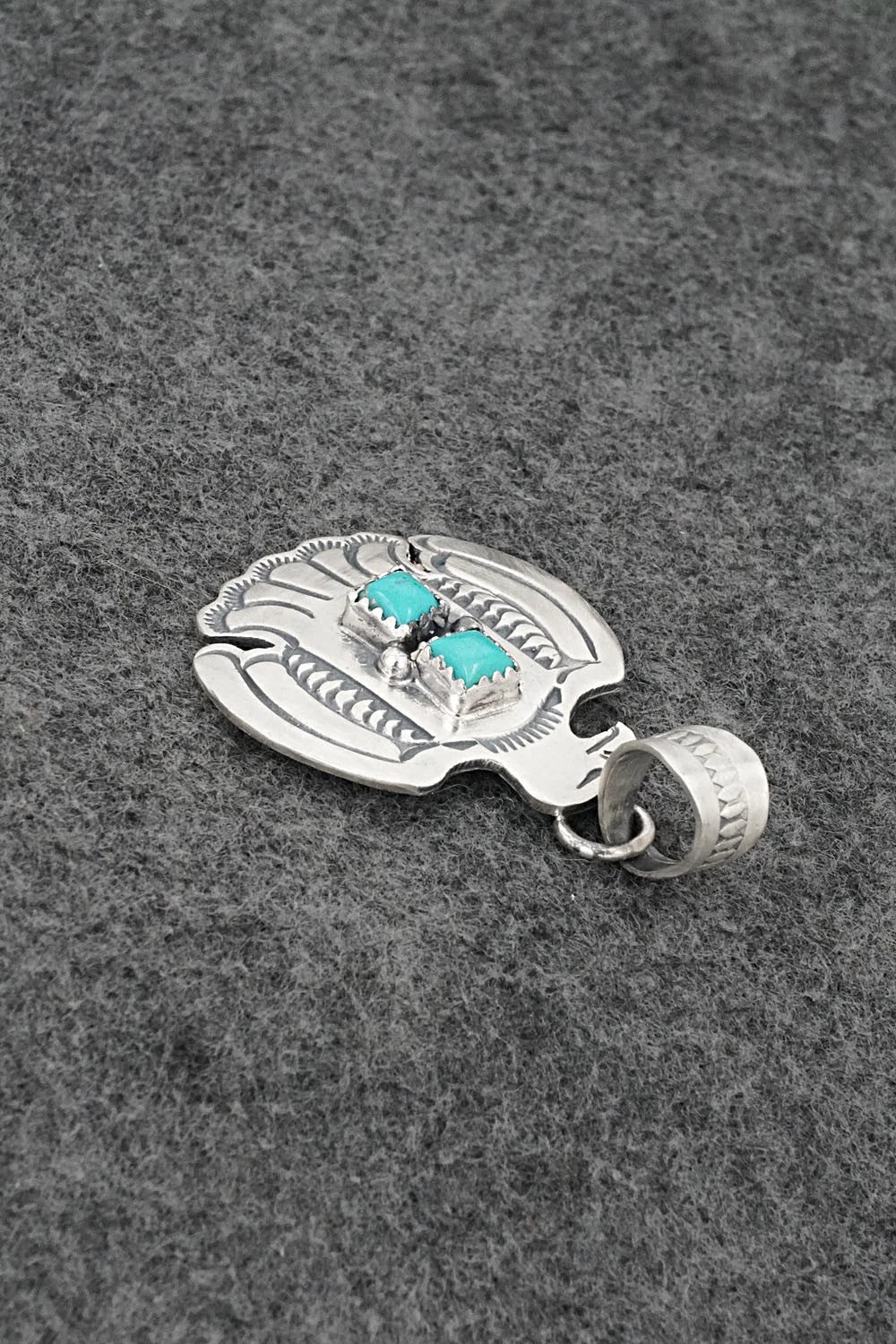 Turquoise & Sterling Silver Pendant - Robinson Martinez