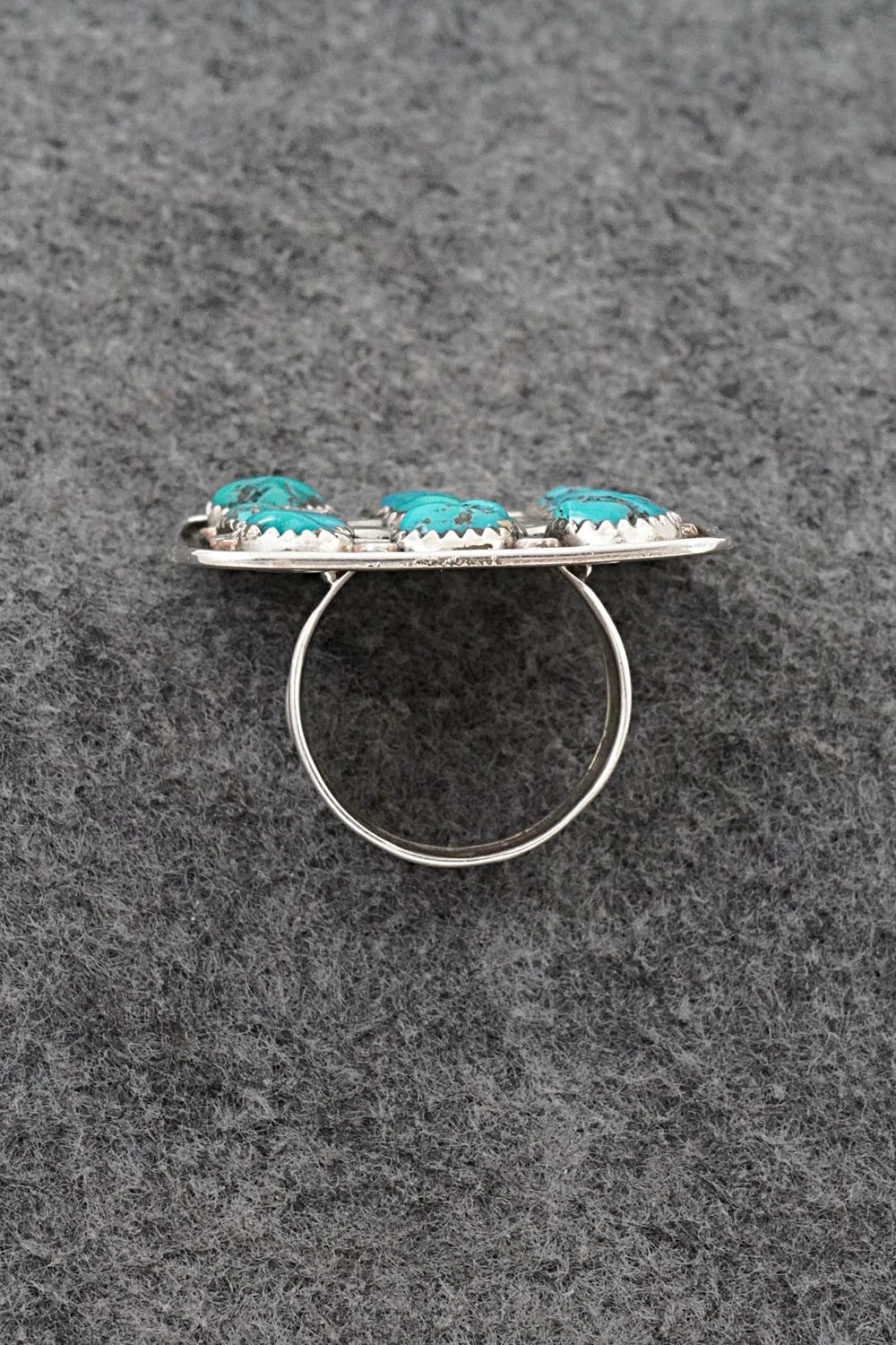 Turquoise & Sterling Silver Ring - Priscilla Reeder - Size 8