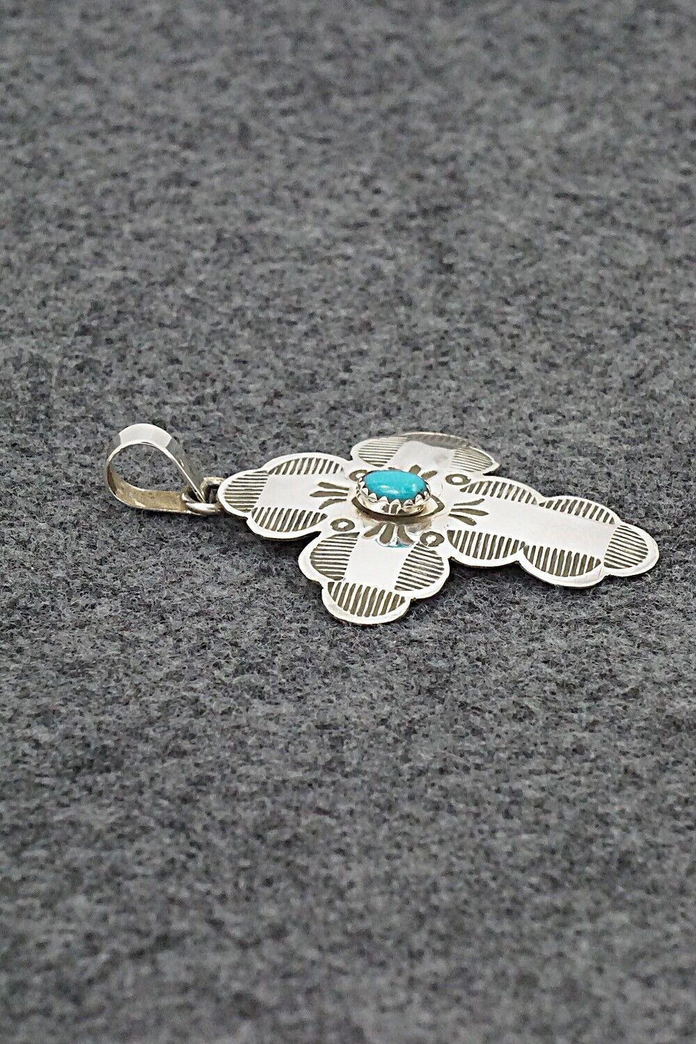 Turquoise & Sterling Silver Pendant - Bertha Begay