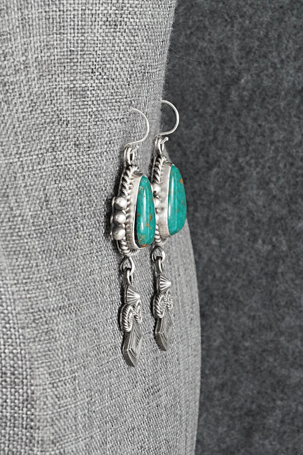Turquoise & Sterling Silver Earrings - Michael Calladitto